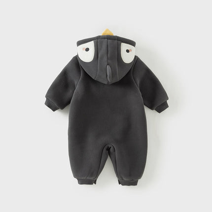 Baby Girls/Boys Cute Animal-shaped Soft Fleece Hooded One-Pieces Romper