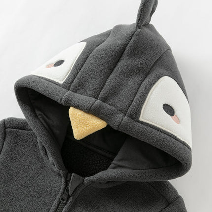 Baby Girls/Boys Cute Animal-shaped Soft Fleece Hooded One-Pieces Romper