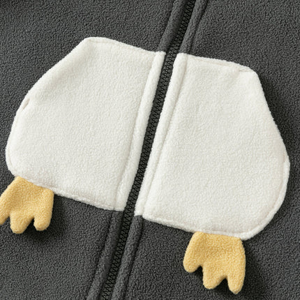 Baby Girls/Boys Cute Animal-shaped Soft Fleece Hooded One-Pieces Romper