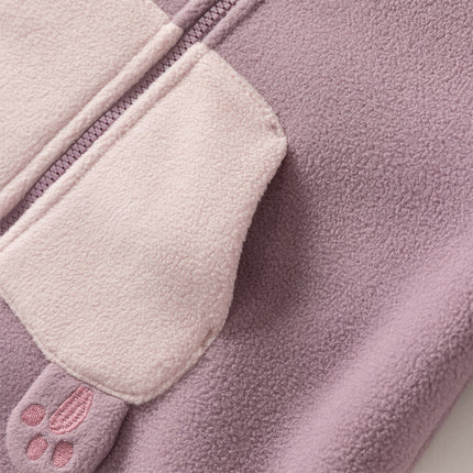 Baby Girls/Boys Cute Animal-shaped Soft Fleece Hooded One-Pieces Romper