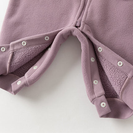 Baby Girls/Boys Cute Animal-shaped Soft Fleece Hooded One-Pieces Romper