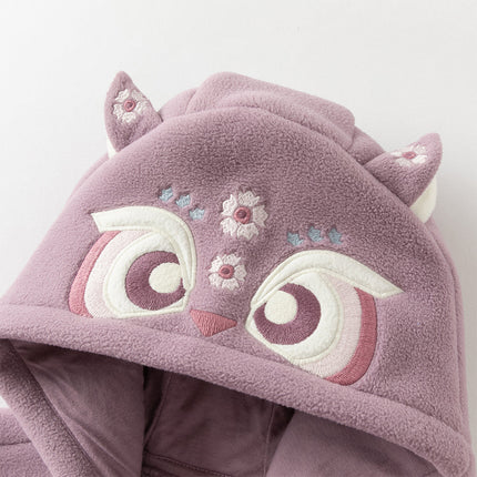 Baby Girls/Boys Cute Animal-shaped Soft Fleece Hooded One-Pieces Romper