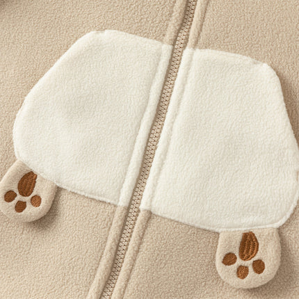 Baby Girls/Boys Cute Animal-shaped Soft Fleece Hooded One-Pieces Romper