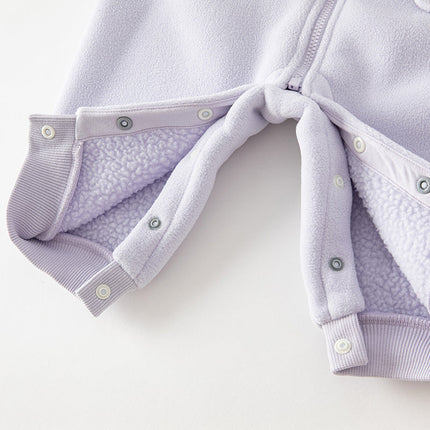 Baby Girls/Boys Cute Animal-shaped Soft Fleece Hooded One-Pieces Romper