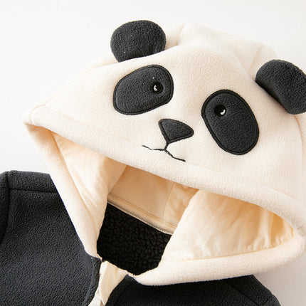 Baby Girls/Boys Cute Animal-shaped Soft Fleece Hooded One-Pieces Romper