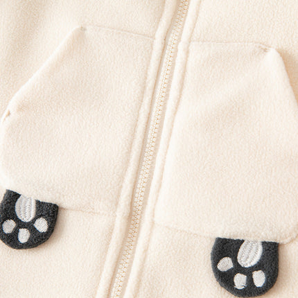 Baby Girls/Boys Cute Animal-shaped Soft Fleece Hooded One-Pieces Romper