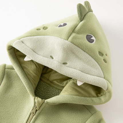 Baby Girls/Boys Cute Animal-shaped Soft Fleece Hooded One-Pieces Romper