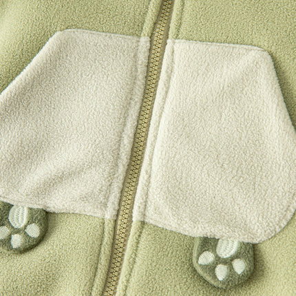 Baby Girls/Boys Cute Animal-shaped Soft Fleece Hooded One-Pieces Romper
