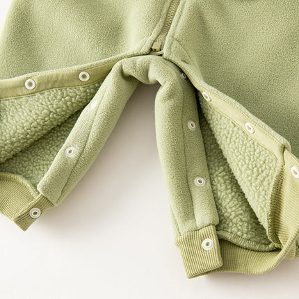 Baby Girls/Boys Cute Animal-shaped Soft Fleece Hooded One-Pieces Romper