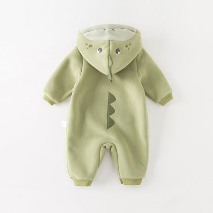 Baby Girls/Boys Cute Animal-shaped Soft Fleece Hooded One-Pieces Romper