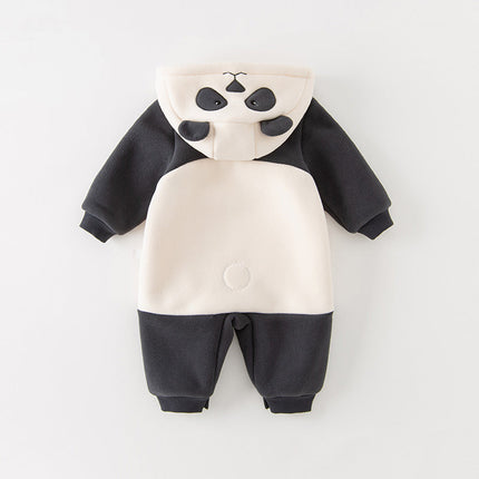 Baby Girls/Boys Cute Animal-shaped Soft Fleece Hooded One-Pieces Romper