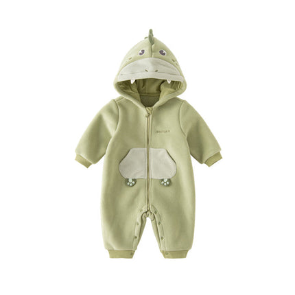 Baby Girls/Boys Cute Animal-shaped Soft Fleece Hooded One-Pieces Romper