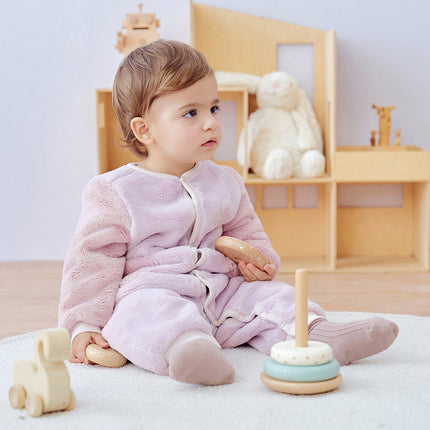 Baby Boys/Girls Purple/Blue Plush Padded One-pieces Romper