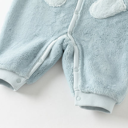 Baby Boys/Girls Purple/Blue Plush Padded One-pieces Romper