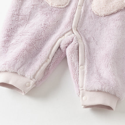 Baby Boys/Girls Purple/Blue Plush Padded One-pieces Romper
