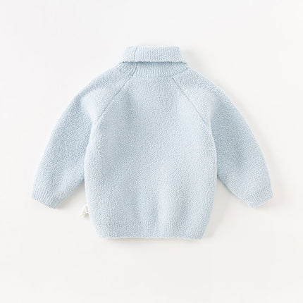 Toddler Girls/Boys Adorable Animal Jacquard Chenille Turtle Sweaters