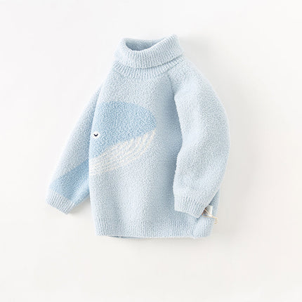 Toddler Girls/Boys Adorable Animal Jacquard Chenille Turtle Sweaters