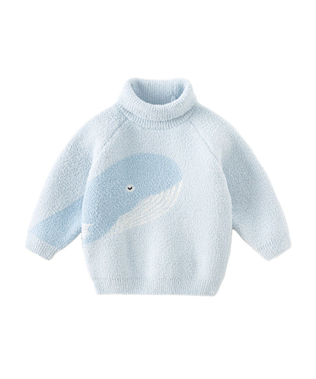 Toddler Girls/Boys Adorable Animal Jacquard Chenille Turtle Sweaters