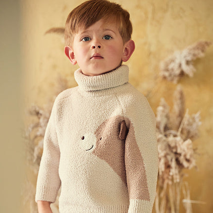 Toddler Girls/Boys Adorable Animal Jacquard Chenille Turtle Sweaters