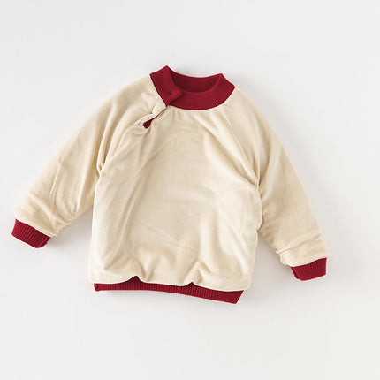 Toddler Girls/Boys Christmas Red Cute Bear Cozy Plush-lined Sweaters Tops