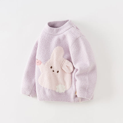 Toddler Girls/Boys Soft Cute Animal Jacquard Chenille Sweater Tops