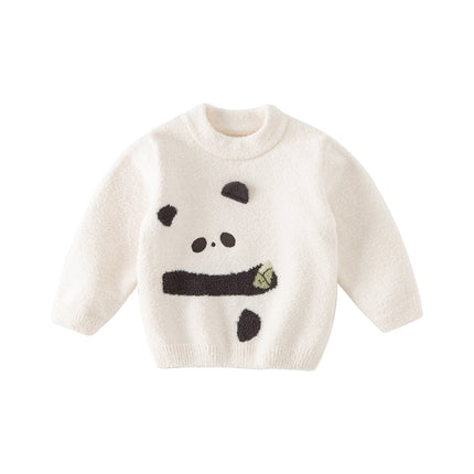 Toddler Girls/Boys Soft Cute Animal Jacquard Chenille Sweater Tops