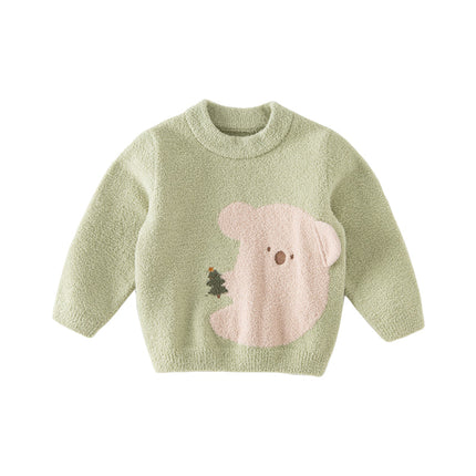 Toddler Girls/Boys Soft Cute Animal Jacquard Chenille Sweater Tops