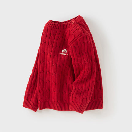 Kids Girls/Boys Elegant Multi-color Versatile Classic Sweaters