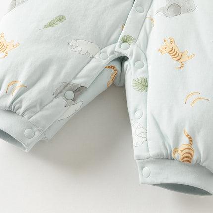 Newborn Girls/Boys Print Turtle Comfortable Indoor Padded Rompers