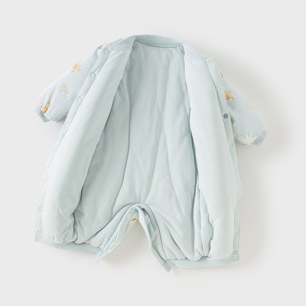 Newborn Girls/Boys Print Turtle Comfortable Indoor Padded Rompers