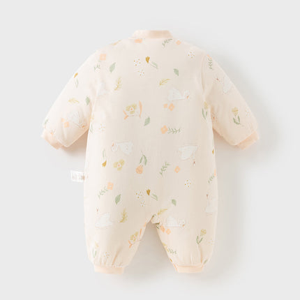 Newborn Girls/Boys Print Turtle Comfortable Indoor Padded Rompers