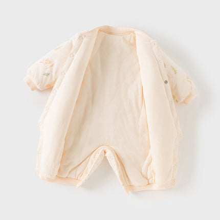 Newborn Girls/Boys Print Turtle Comfortable Indoor Padded Rompers