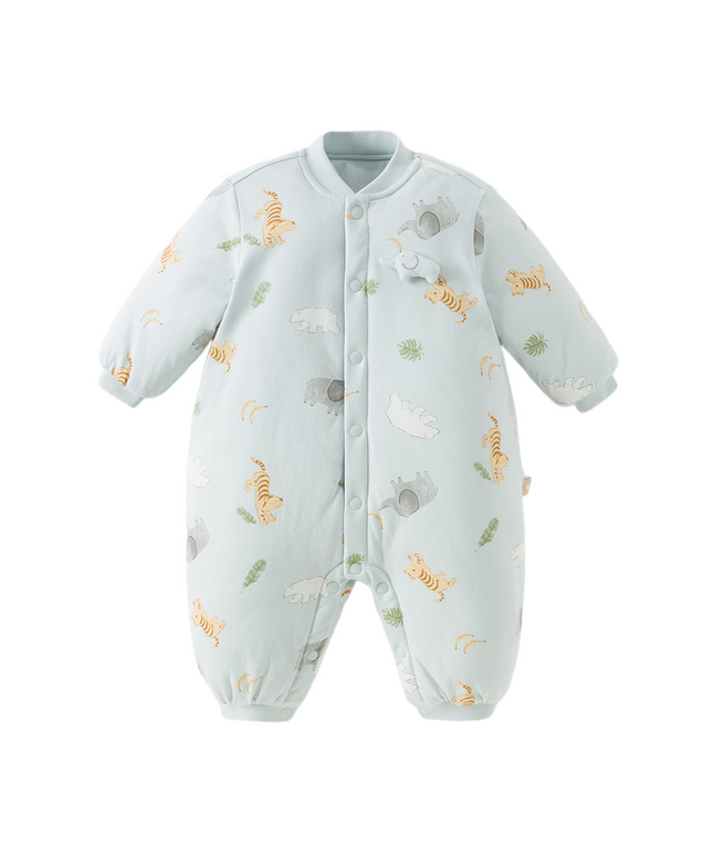Newborn Girls/Boys Print Turtle Comfortable Indoor Padded Rompers