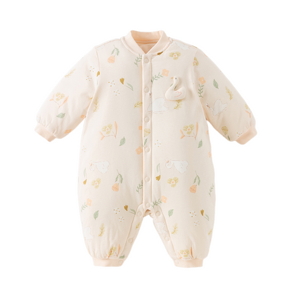 Newborn Girls/Boys Print Turtle Comfortable Indoor Padded Rompers