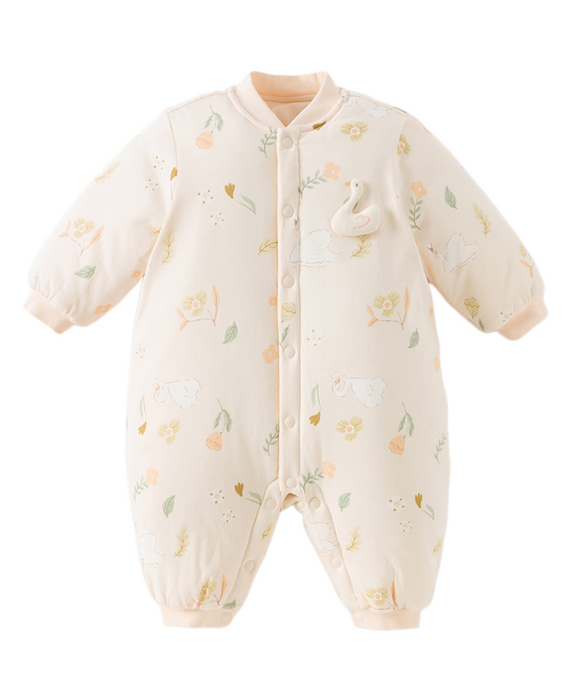 Newborn Girls/Boys Print Turtle Comfortable Indoor Padded Rompers