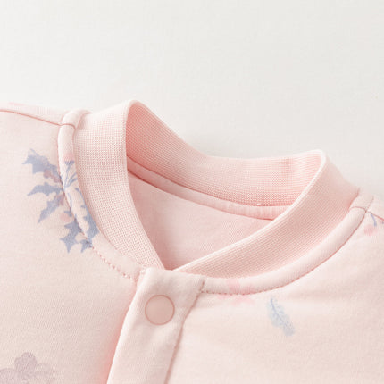 Newborn Girls/Boys Print Turtle Comfortable Indoor Padded Rompers