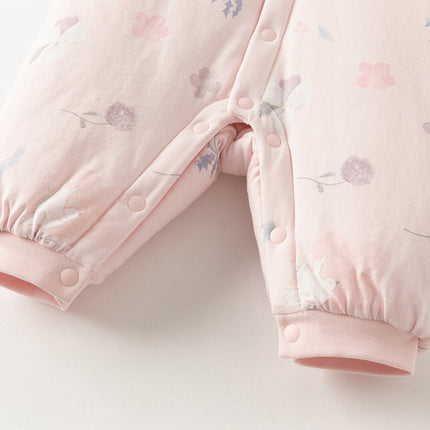 Newborn Girls/Boys Print Turtle Comfortable Indoor Padded Rompers