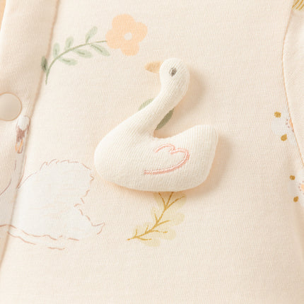 Newborn Girls/Boys Print Turtle Comfortable Indoor Padded Rompers