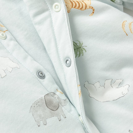 Newborn Girls/Boys Print Turtle Comfortable Indoor Padded Rompers