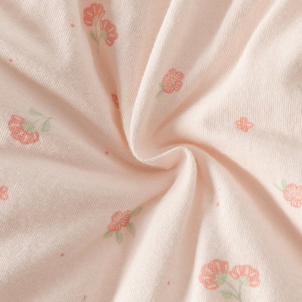 Baby Girls Sweet Pink Floral Print Soft Padded Rompers