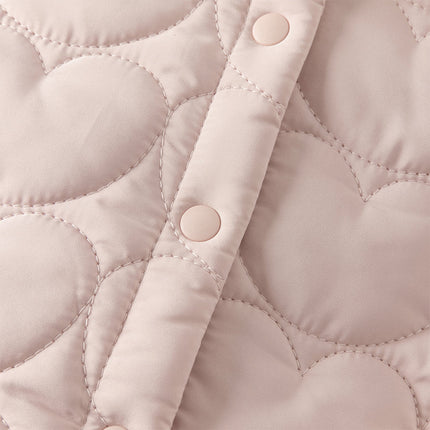 Newborn Girls Grey Pink Plush Turtle Long-sleeved Padded Rompers