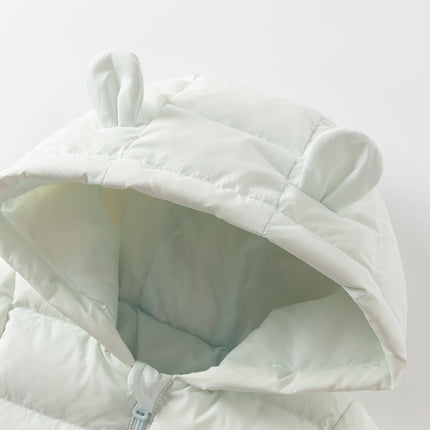 Baby Girls/Boys Winter Gradient-style Hooded Down One-pieces Rompers