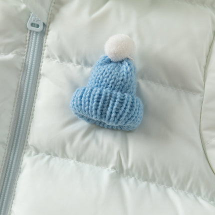 Baby Girls/Boys Winter Gradient-style Hooded Down One-pieces Rompers