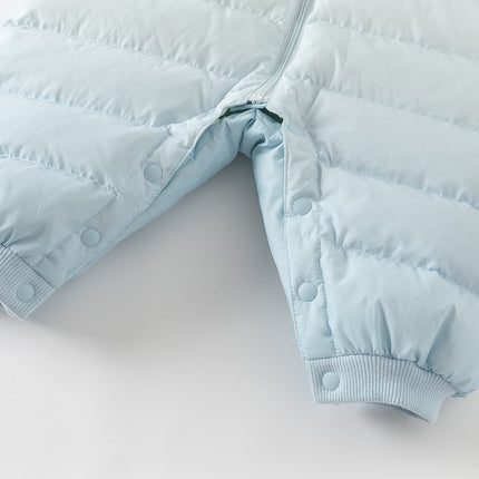 Baby Girls/Boys Winter Gradient-style Hooded Down One-pieces Rompers