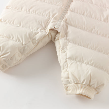 Baby Girls/Boys Winter Gradient-style Hooded Down One-pieces Rompers