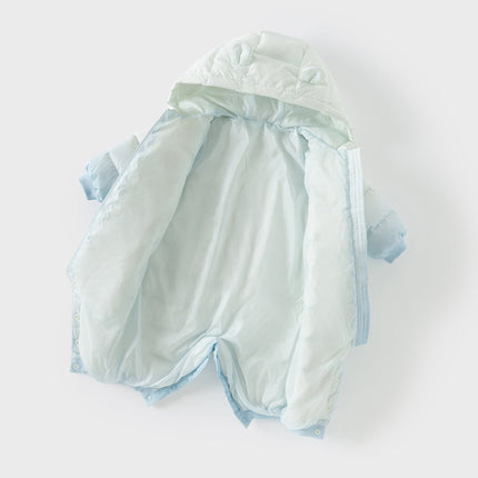 Baby Girls/Boys Winter Gradient-style Hooded Down One-pieces Rompers