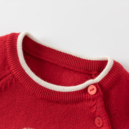 Toddler Girls Red Rabbit-print Sweaters Tops