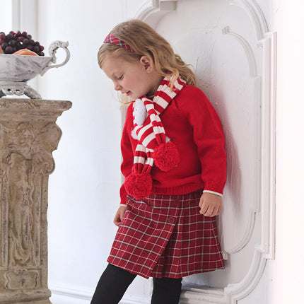 Toddler Girls Red Rabbit-print Sweaters Tops