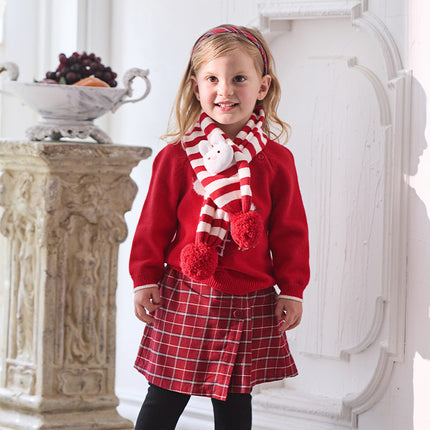 Toddler Girls Red Rabbit-print Sweaters Tops