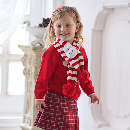 Toddler Girls Red Rabbit-print Sweaters Tops